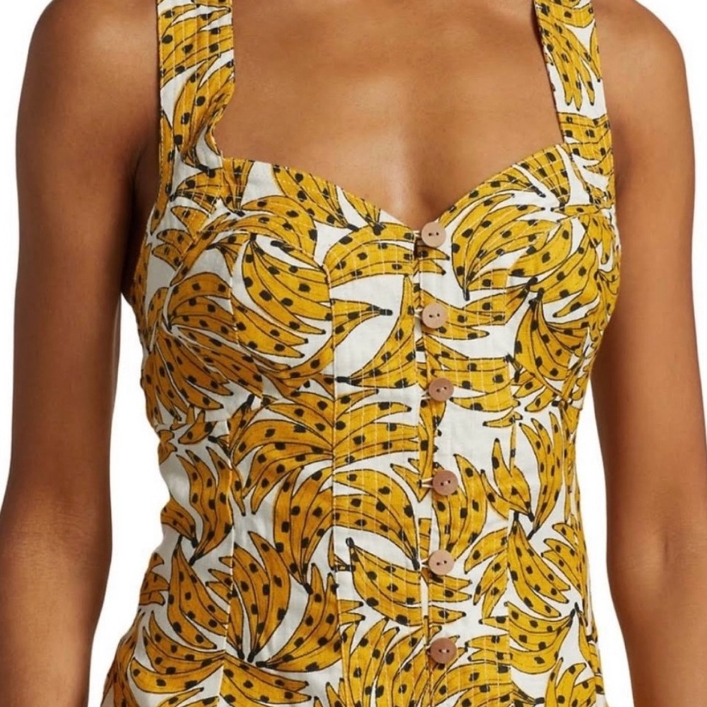 FARM Rio Spotted Bananas Dress NWT
